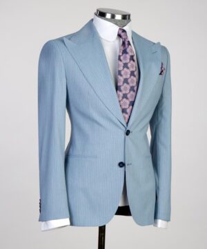 gray blue Male suit