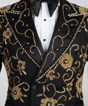 black-gold  Luxury Male suit