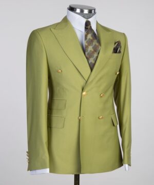 shallow gold breasted suit for men