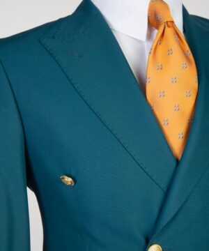 cyan breasted suit for men