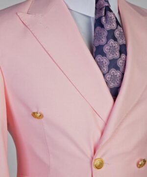 Light Pink breasted suit for men