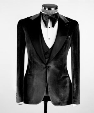 black Statin black sleeves suit for men