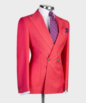 Red breasted suit for men