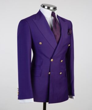 Violet  breasted suit for men
