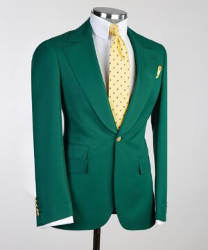 Forest green  suit for men